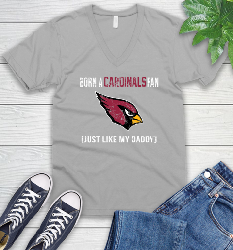 NFL Arizona Cardinals Football Loyal Fan Just Like My Daddy Shirt V-Neck T-Shirt 3