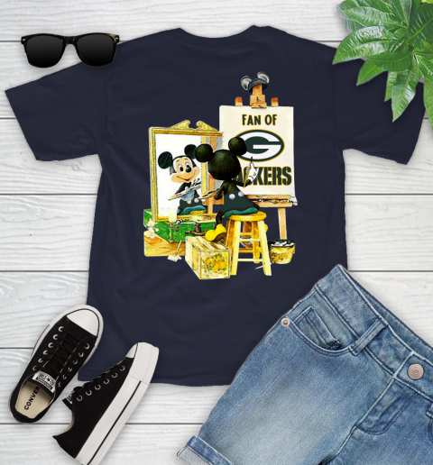 NFL Football Green Bay Packers Mickey Drawing Shirt 95