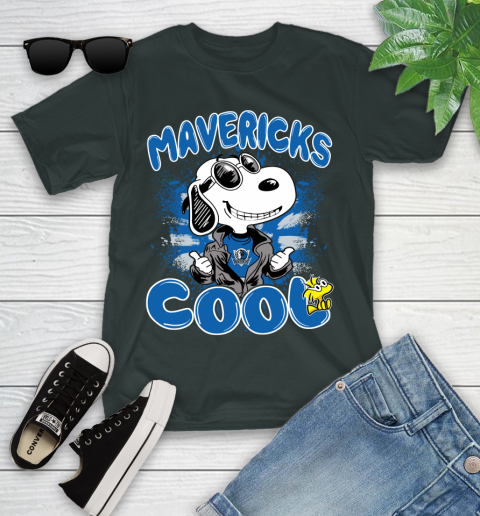 NBA Basketball Dallas Mavericks Cool Snoopy Shirt Youth T-Shirt 5