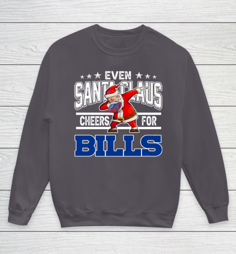 Buffalo Bills Even Santa Claus Cheers For Christmas NFL Youth Sweatshirt 5