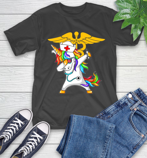 Nurse Shirt Unicorn Nurse is Dabbing Funny Gift For Men Women T Shirt T-Shirt