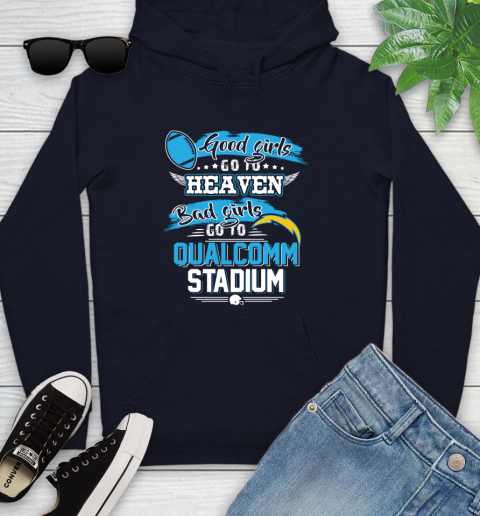Los Angeles Chargers NFL Bad Girls Go To Qualcomm Stadium Shirt Youth Hoodie 3