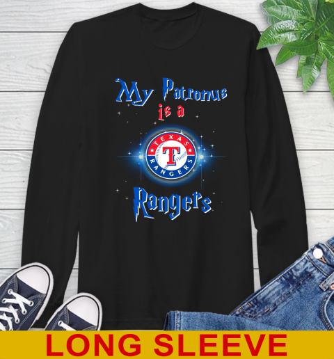 MLB Baseball Harry Potter My Patronus Is A Texas Rangers Long Sleeve T-Shirt
