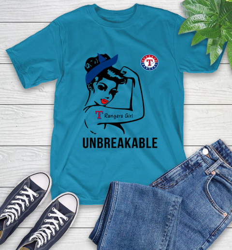 MLB Texas Rangers Girl Unbreakable Baseball Sports T-Shirt 7
