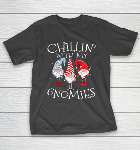 Chillin With My Gnomies Three Gnomes For Christmas T-Shirt