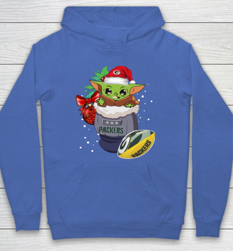 Green Bay Packers Christmas Baby Yoda Star Wars Funny Happy NFL Hoodie 9