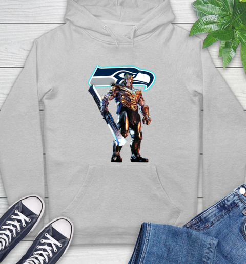 NFL Thanos Gauntlet Avengers Endgame Football Seattle Seahawks Hoodie 6