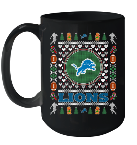 Detroit Lions Merry Christmas NFL Football Loyal Fan Ceramic Mug 15oz