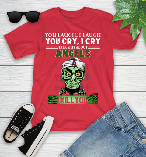 MLB Talk Shit About Los Angeles Angels I Kill You Achmed The Dead Terrorist Jeffrey Dunham Baseball Youth T-Shirt 13