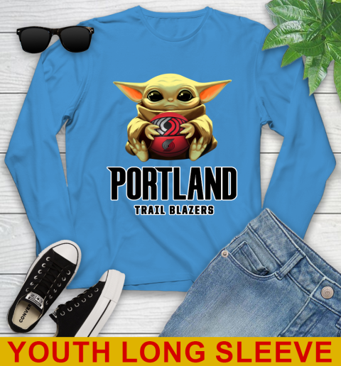 NBA Basketball Portland Trail Blazers Star Wars Baby Yoda Shirt 129
