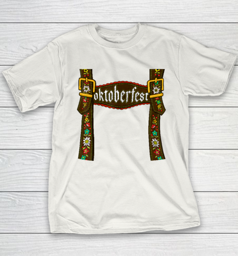 Oktoberfest Lederhosen Costume Cute German Bavarian Youth T-Shirt