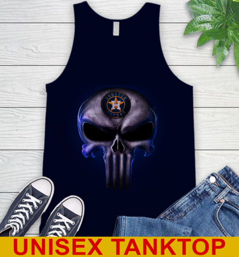Houston Astros MLB Baseball Punisher Skull Sports Tank Top 2