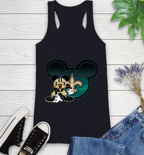 NFL New Orleans Saints Mickey Mouse Disney Football T Shirt Racerback Tank 10