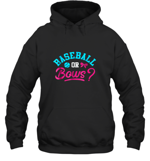 Baseball Or Bows  Baby Gender Reveal Party Hoodie