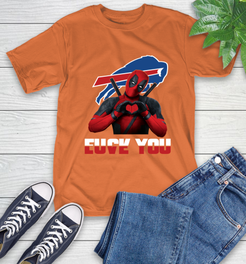 NHL Buffalo Bills Deadpool Love You Fuck You Football Sports T-Shirt 4