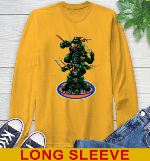 NBA Basketball New York Knicks Teenage Mutant Ninja Turtles Shirt Long Sleeve T-Shirt - Image 4