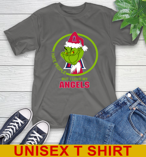 Los Angeles Angels MLB Christmas Grinch I Hate People But I Love My Favorite Baseball Team T-Shirt 8