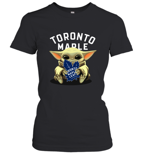 Baby Yoda Hugs The Toronto Maples Leafs Ice Hockey Women's T-Shirt