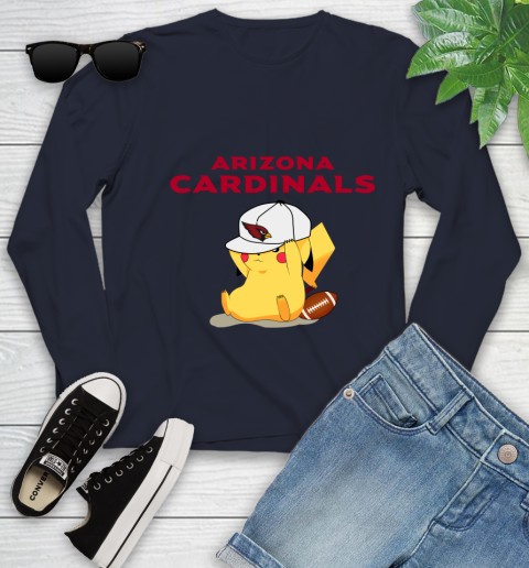 NFL Pikachu Football Sports Arizona Cardinals Youth Long Sleeve 3