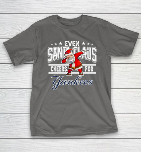 New York Yankees Even Santa Claus Cheers For Christmas MLB T-Shirt 8