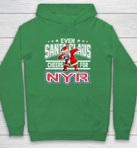 New York Rangers Even Santa Claus Cheers For Christmas NHL Hoodie 5