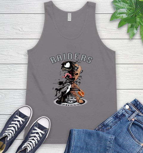 NFL Oakland Raiders Football Venom Groot Guardians Of The Galaxy Tank Top 7