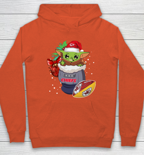 Kansas City Chiefs Christmas Baby Yoda Star Wars Funny Happy NFL Hoodie 5
