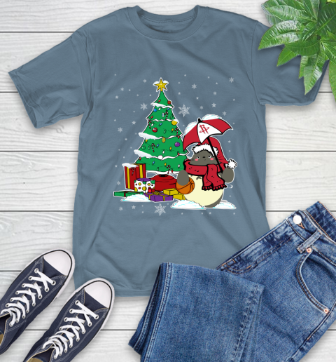 Houston Rockets NBA Basketball Cute Tonari No Totoro Christmas Sports T-Shirt 8