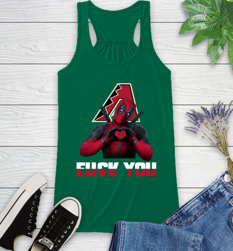 MLB Arizona Diamondbacks Deadpool Love You Fuck You Baseball Sports Racerback Tank 6