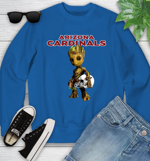 Arizona Cardinals NFL Football Groot Marvel Guardians Of The Galaxy Youth Sweatshirt 8