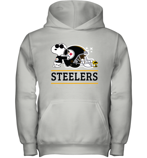 The Pittsburg Steelers Joe Cool And Woodstock Snoopy Mashup Youth Hoodie