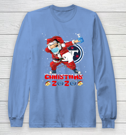 Tennessee Titans Funny Santa Claus Dabbing Christmas 2020 NFL Long Sleeve T-Shirt 8