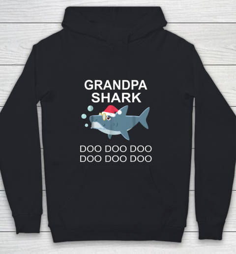 Grandpa Shark Christmas Youth Hoodie