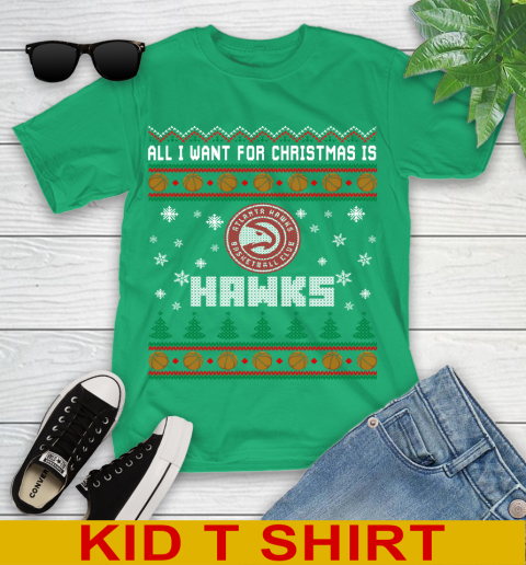 NBA All I Want For Christmas Is Atlanta Hawks Basketball Sports 103