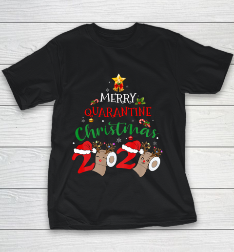 Merry Quarantine Christmas 2020 Pajamas Matching Family Gift Youth T-Shirt