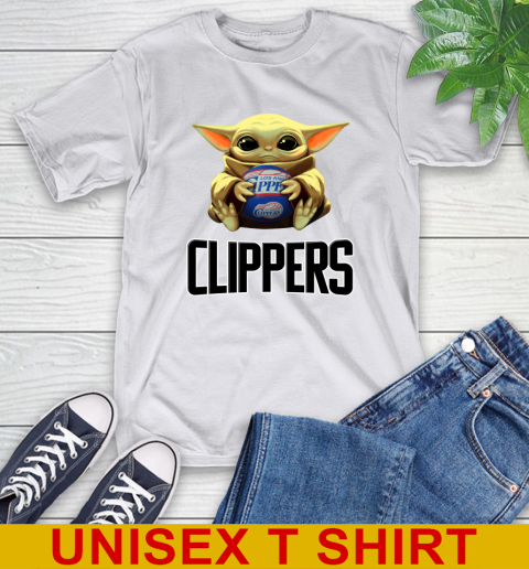 NBA Basketball LA Clippers Star Wars Baby Yoda Shirt 12