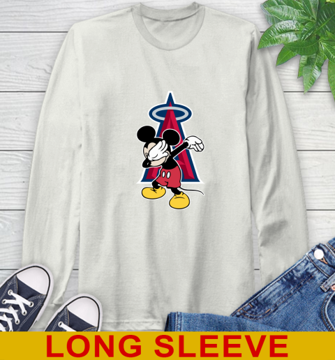 Los Angeles Angels MLB Baseball Dabbing Mickey Disney Sports Long Sleeve T-Shirt 12