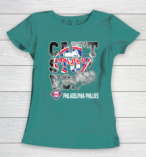 MLB Philadelphia Phillies Baseball Can't Stop Vs Phillies Women's T-Shirt 10