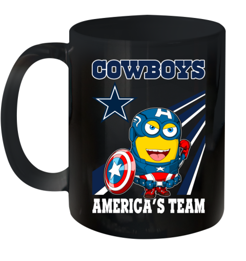 NFL Football Dallas Cowboys Captain America Marvel Avengers Minion Shirt Ceramic Mug 11oz