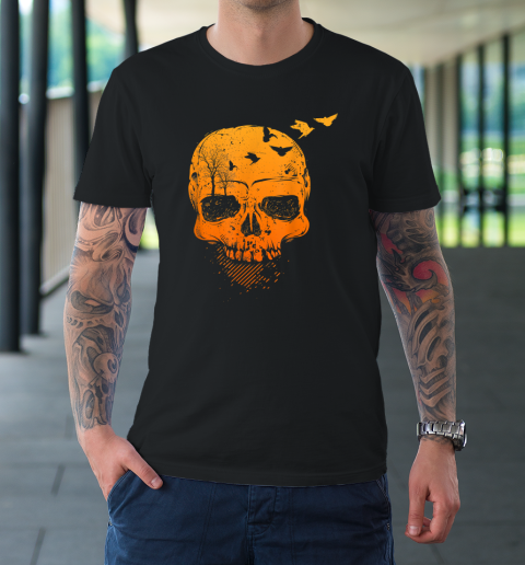 Halloween Skull Decor Vintage Gothic Costume T-Shirt