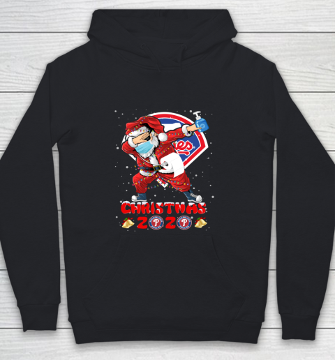 Philadelphia Phillies Funny Santa Claus Dabbing Christmas 2020 MLB Youth Hoodie