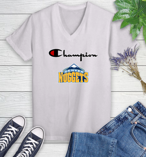 NBA Basketball Denver Nuggets Champion Shirt Women's V-Neck T-Shirt