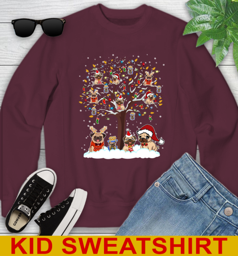 Pug dog pet lover light christmas tree shirt 112