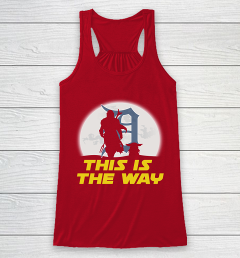 Detroit Tigers MLB Baseball Star Wars Yoda And Mandalorian This Is The Way Racerback Tank 4