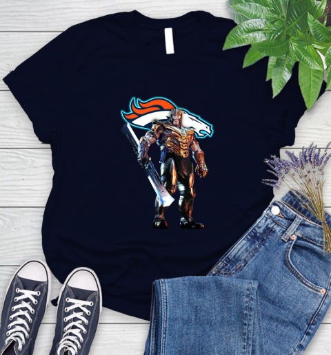 NFL Thanos Gauntlet Avengers Endgame Football Denver Broncos Women's T-Shirt 3