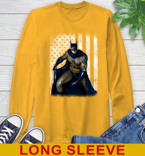 Toronto Maple Leafs NHL Hockey Batman DC American Flag Shirt Long Sleeve T-Shirt 2