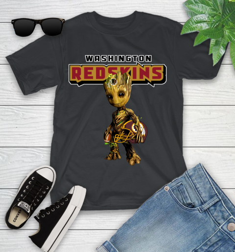 Washington Redskins NFL Football Groot Marvel Guardians Of The Galaxy Youth T-Shirt 2