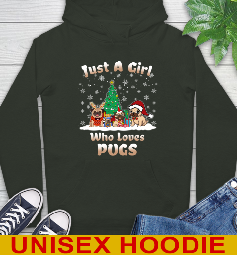 Christmas Just a girl who love pugs dog pet lover 24