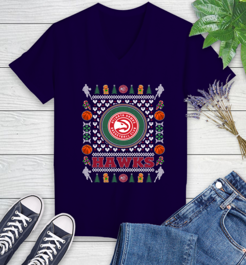 Atlanta Hawks Merry Christmas NBA Basketball Loyal Fan Ugly Shirt 76