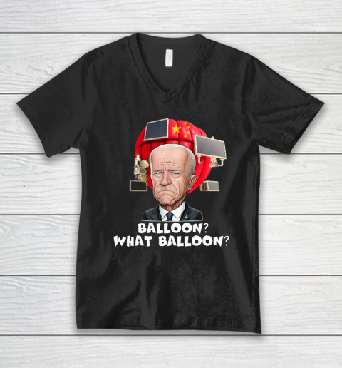 Chinese Spy Balloon Funny Surveillance Joe Biden China V-Neck T-Shirt
